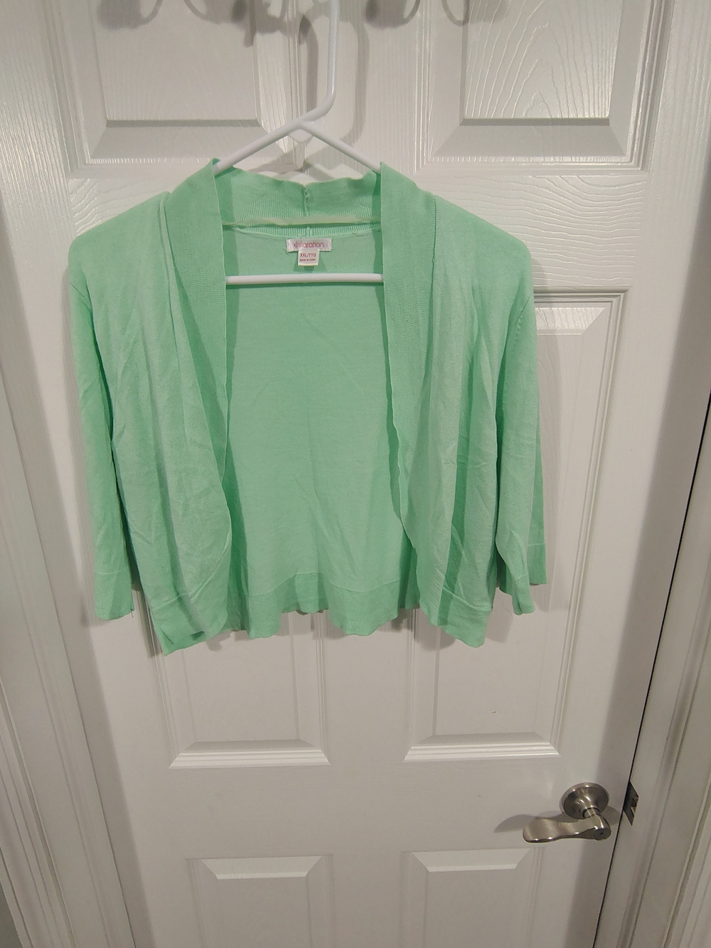 Xhilaration Mint Green Open Front Bolero Shrug Cardigan Size XXL